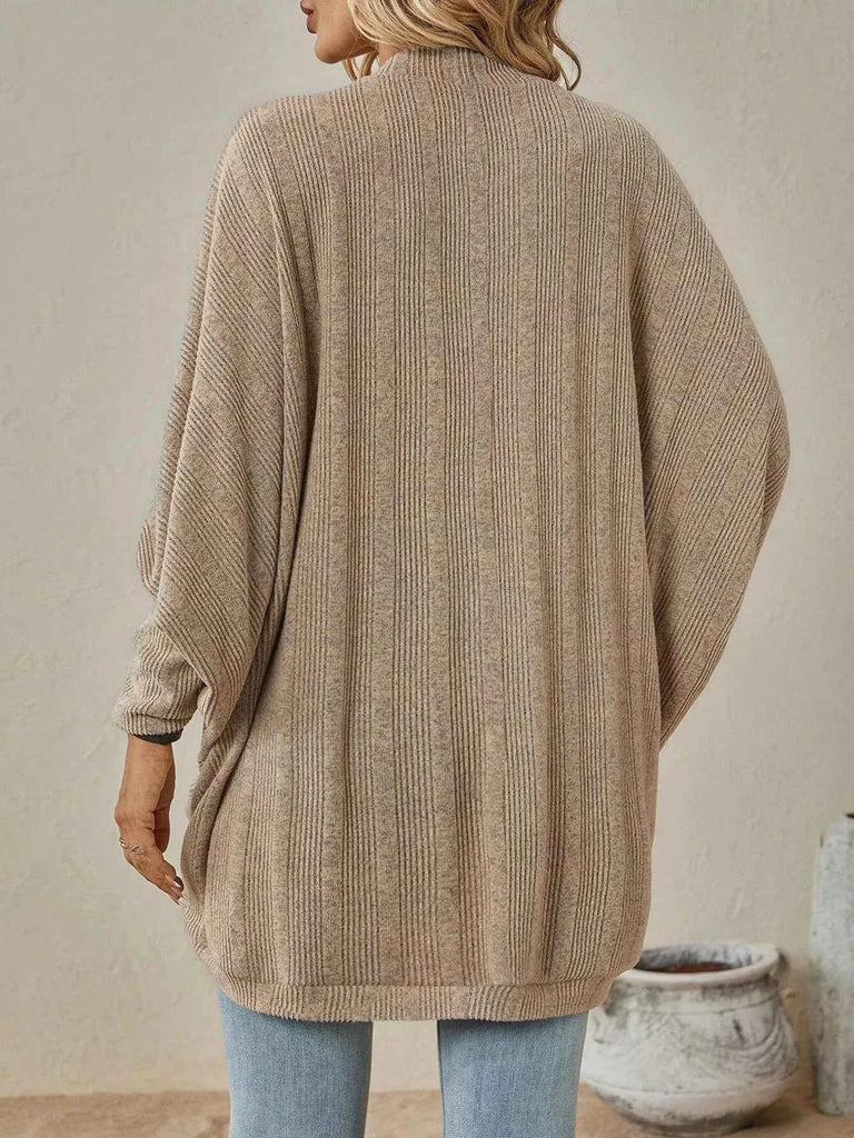 Cozy Oversized Open Front Knit Cardigan