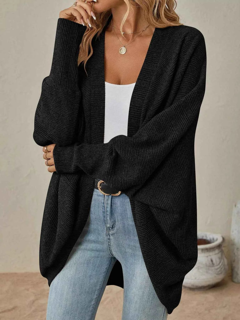 Cozy Oversized Open Front Knit Cardigan