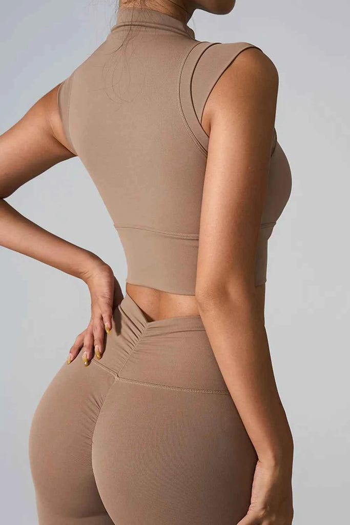 Mock Neck Tank Top for Active Lifestyle - Perfect Fit and Comfort