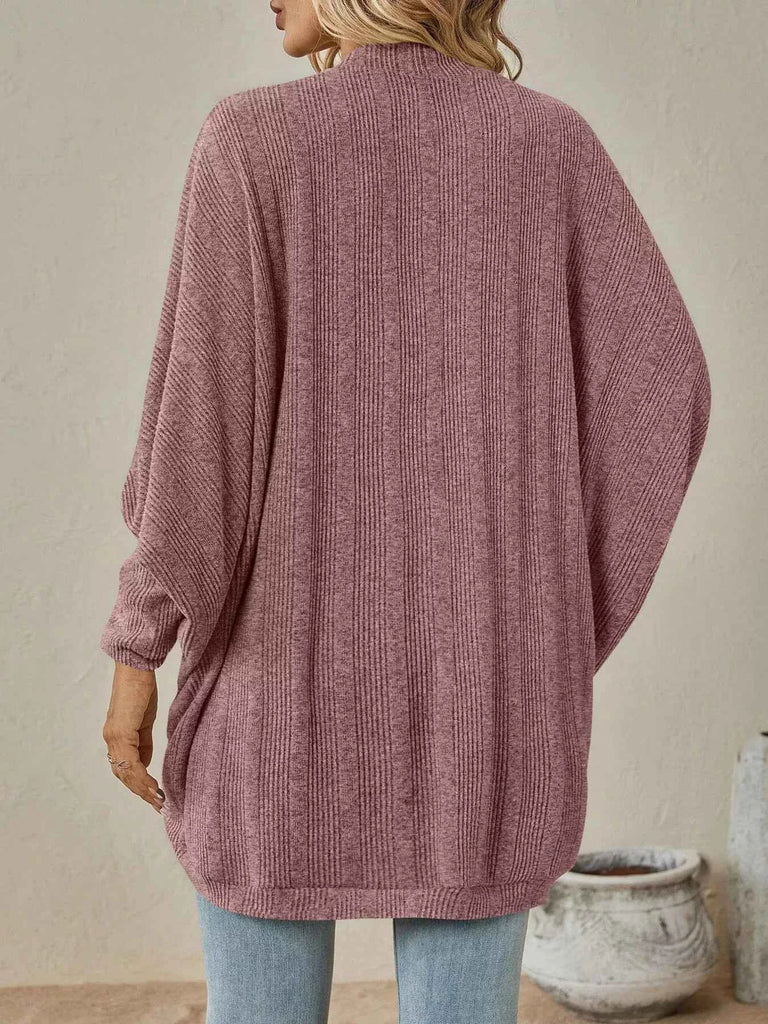 Cozy Oversized Open Front Knit Cardigan