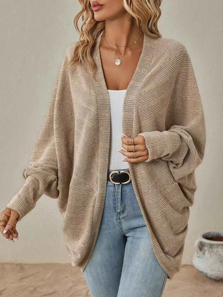 Cozy Oversized Open Front Knit Cardigan