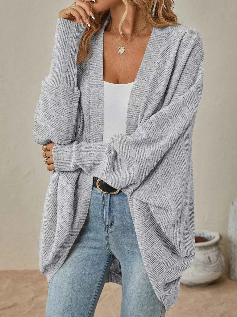 Cozy Oversized Open Front Knit Cardigan