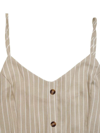 Striped V-Neck Cami Dress